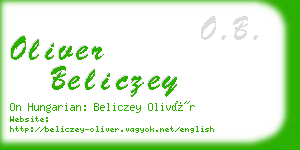 oliver beliczey business card